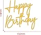 Happy Birthday Kuchendekoration 1 Stück Goldene Spiegel Tortendeko für Jungen, Mädchen, Geburtstags Cake Topper für Geburtstagsparty-Kuchen-Dessert