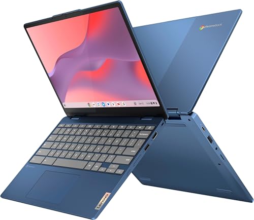 Image of Lenovo Flex 3 3i 2-in-1 Chromebook (12.2 inch FHD+ Touchscreen, Intel N100, 4GB DDR5 RAM, 192GB (64GB eMMC + 128GB SD Card)) Student & Education Laptop, Webcam, NFC, HDMI, USB-C, IST Pen, Chrome OS, Blue
