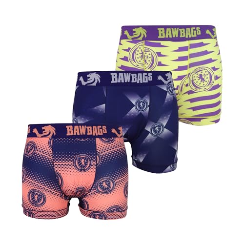 Bawbags Scotland National Team 3-Pack Mens Cool De Sacs Boxers - Multi-Pack - Technical Moisture Wicking Underwear Gift Set