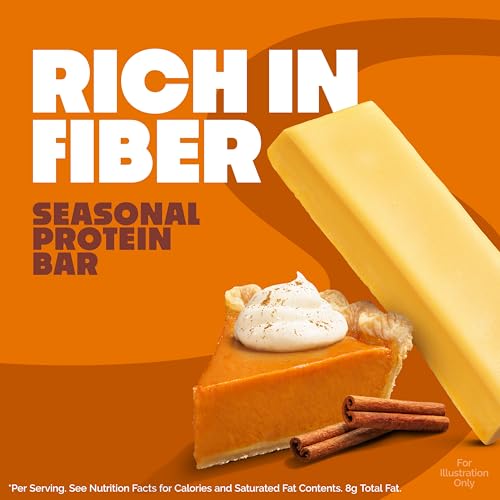 Image of Quest Nutrition Pumpkin Pie Protein Bar, 20g Protein, 12 Count | 11g Fiber, 4g Net Carbs, 1g Sugar, Gluten Free, High Quality Protein, Soft and Chewy, Individually Wrapped 2.12oz Bars