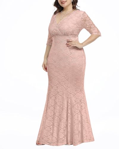 Image of Pinup Fashion Plus Size Formal Evening Dress Wedding Guest Bridal Gowns
