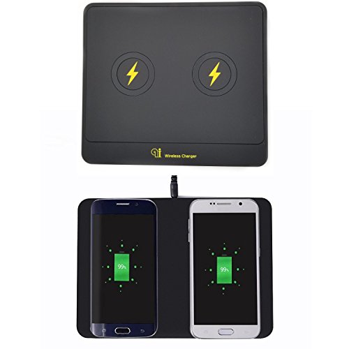 SN-RIGGOR Dual Qi Wireless Charger Pad Dual PhoneS Wireless Charging Pad For Samsung Note8/ S8 Plus  - //coolthings.us