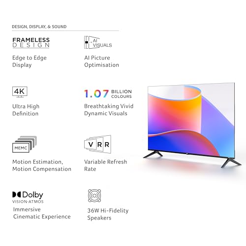 Image of acer 139 cm (55 inches) I Pro Series 4K Ultra HD LED Smart Google TV with Android 14 (Black) | MEMC | ALLM | VRR | AI Picture Optimisation | 36W Speakers | Dolby Vision-Atmos