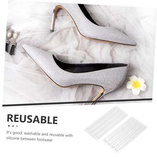 Frcolor 4F177B4YGEL82033XRYC9PR4 16Pcs Pads Stickers Prevention Clear Boob Tape Anti Heel Sticker Non Shoe Pads Woman Shoes Heels Heel Protectors Silicone Heel Tape Spiral Heels Carpet Miss Grasp thumb #8