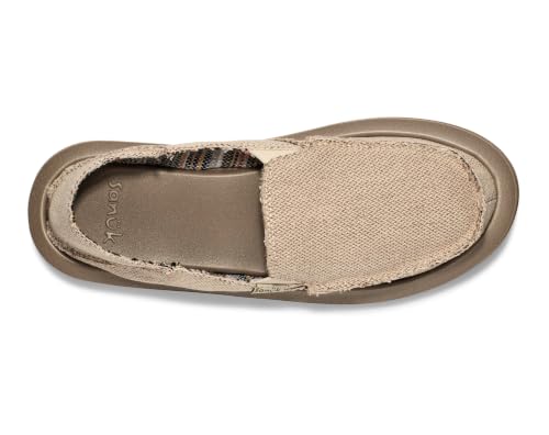 Image of Sanuk Donna Hemp 2 Tone Womens Loafers - Slip On Memory Foam Shoes