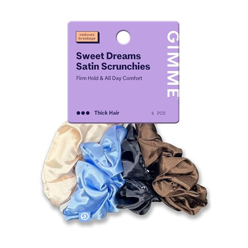 Gimme Beauty Large Satin Hair Scrunchies - Soft