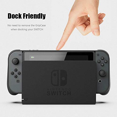Skull-Co-GripCase-A-Dockable-Protective-Case-with-Replaceable-Grips-to-Fit-all-Hands-Sizes-for-Nintendo-Switch-No-Carrying-Case-Grigio