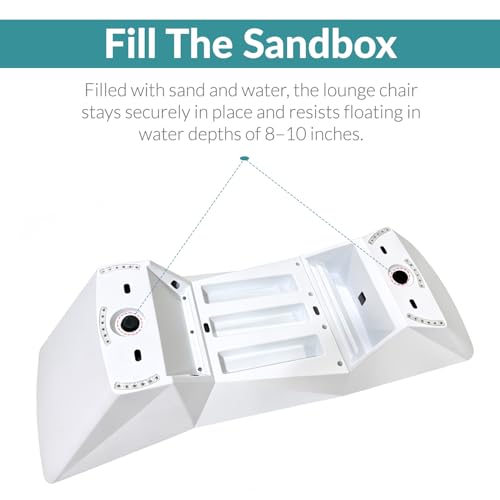 Image of in Pool Lounge Chairs, Set of 2, Pool Lounge Chairs, Use in Pools with Shelves Up to 12 Inches Deep, Weather-Resistant,Tanning Chairs for Sun Shelves, Poolside & Beach Lounge for Outdoor Relaxation