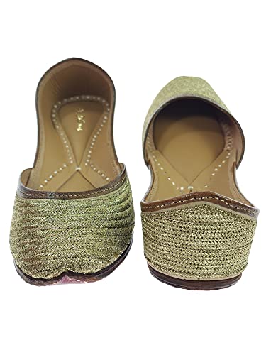 Women's Zangira Genuine Soft Leather Jutis | Bite and Pinch Free Juttis | Punjabi Formal Jutti | Girl's Casual Flat jooti Ladies Mojari | Office Ethnic Bellies Juti |3