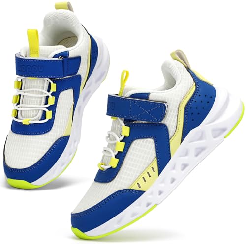 koppu Boys Tennis Shoes Girls Kids Slip on Sneakers Lightweight Breathable Strap Athletic Running Shoes for Toddler/Little Kid/Big Kid