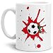 Produktbild Tassendruck Flaggen-Tasse Zum Fussball Marokko Weiss - Weltmeisterschaft/WM/Mug/Cup/Tor/Qualität Made in Germany