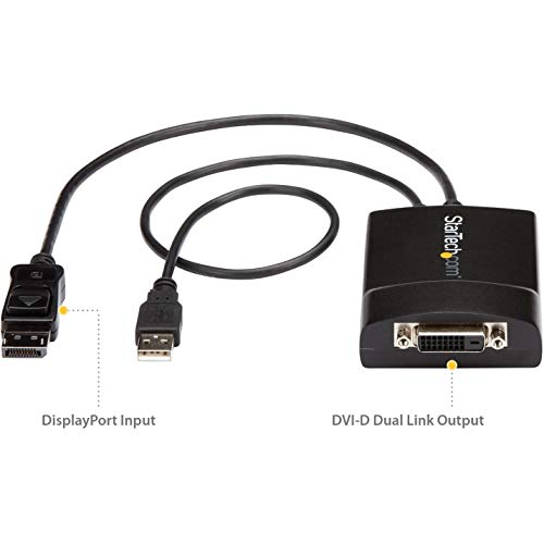 Adaptateur DisplayPort vers DVI-D StarTech actif pour connecter un écran haute résolution