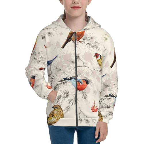 Little Birds Kids Pullover Hoodies Boys Zip Up Sweatshirts Girls Athletic Clothes with Pocket3