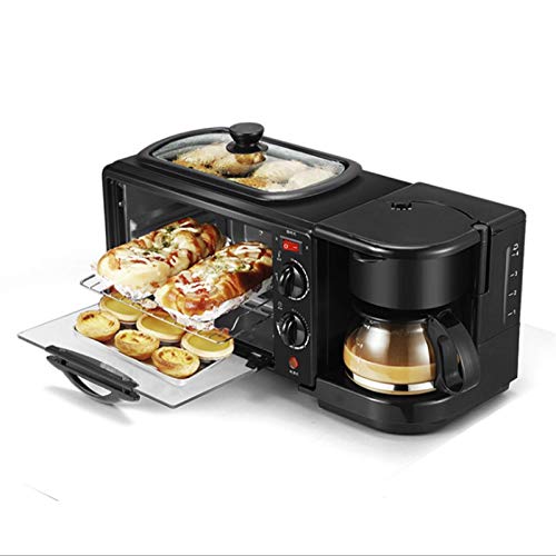 3-in-1 Frühstücksstation Maker, Mitte Multifunktions-Kaffeemaschine der Retro-Familie mit Wasserkocher Elektro-Toaster…
