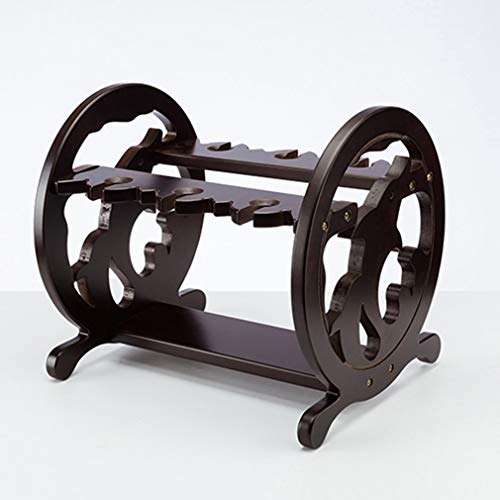 Soporte para botellas de vino de madera maciza 33x27x28cm miniatura 5