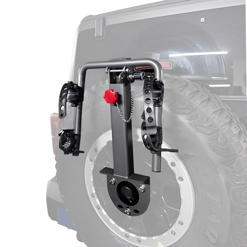 PENSUN Spare‑Tire Mount 2‑Bike Rack for Jeep Wrangler, Gladiator —