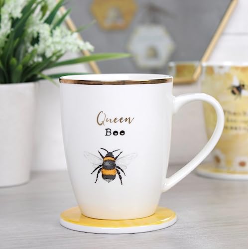 Something Different Wholesale Ltd Queen Bee Ceramic Mug and Coaster Set