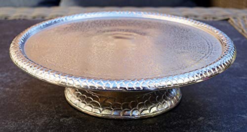 MichaelNoll Dekoteller Schale Servierplatte Aluminium Silber Luxus M 26,5...