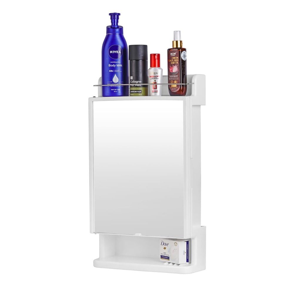 SAVS Plastic Bathroom Cabinet with Mirror Door/Bathroom Shelves/Bathroom Accessories/Rack Shelf (B0CBFN5GWT) Amazon Price History, Amazon Price Tracker