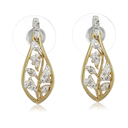Estele 24 Kt Gold And Silver Plated American Diamond Babys Breath Stud Earrings, One Size For Girls (Ad-049/705) (B08D7NV47R) Amazon Price History, Amazon Price Tracker