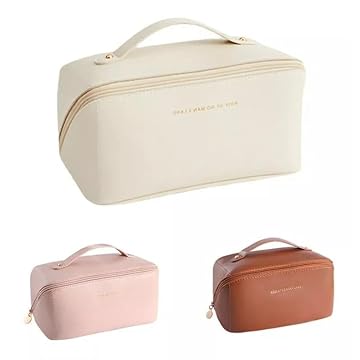 Bolsa Necessaire Feminina Organizador Maquiagem Viagem Blogueira (Marrom)