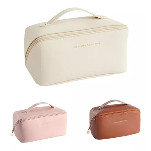 Bolsa Necessaire Feminina Organizador Maquiagem Viagem Blogueira (Marrom)