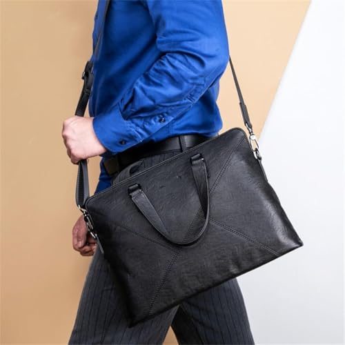 Briefcase Man Leather Large Capacity Holding Cowhide Bag Business Single Shoulder Cross-body Bag Casual3