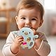 farout Montessori Beißring & Rassel für Babys - Sensorik Spielzeug ab 0 Monate, Zahnungshilfe & Greifball - Geschenk für Jungen & Mädchen (Sage Green)