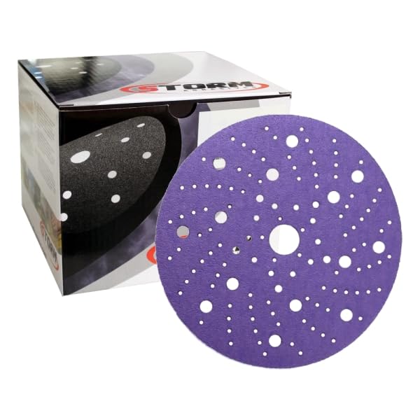 Disques abrasifs velcro céramique STORM 150mm grain 240 contre l'encrassement prématuré