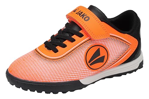 JAKO J-st Course Ev, Zapatillas de fútbol, Neon Orange Jet Black, 33 EU