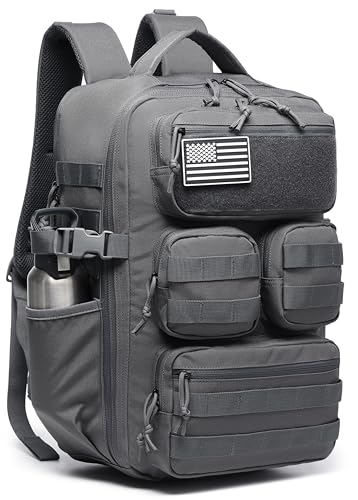 Image of Tactical Backpack for Men, 25L /35L /45L EDC Backpack with Laptop Compartment, MOLLE System, Water-Resistant 900D Fabric, Multi-Pocket Travel Backpack for Hiking, Camping, Gym and Daily Use