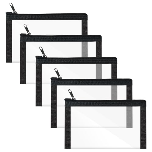 5 Pcs Small Clear Makeup Pouches Mini Clear Zipper Bag Waterproof Cosmetic Bag for Daily or Travel to Keep Small Items