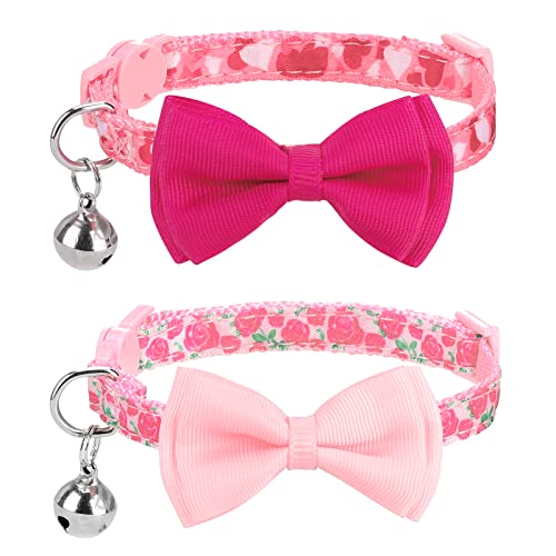 Lichi Hundehalsband Mit Glöckchen – Verstellbar (29-36 Cm), Blumenmuster, In 4 Farben, Für Katzen & Hunde