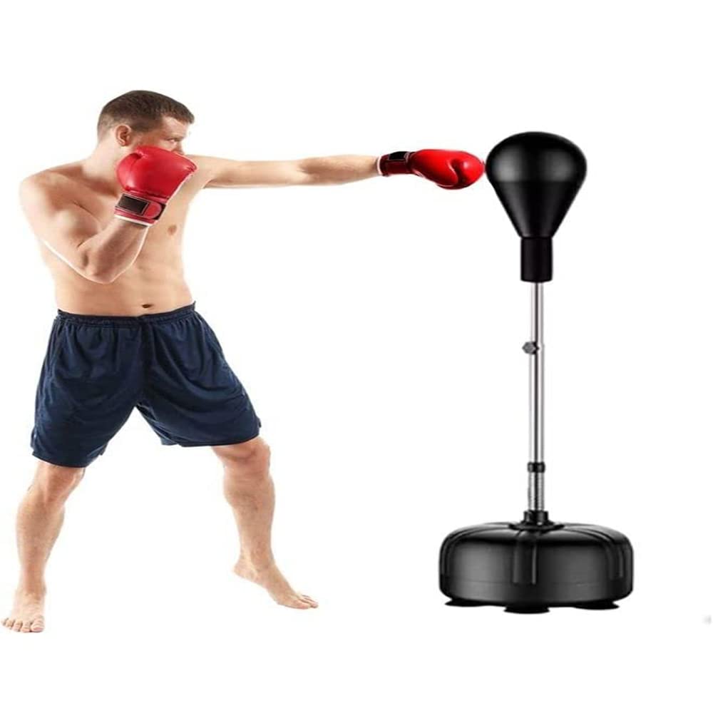 "C&C Home Punching Bag with Stand for Adults Kids, Freestanding Adjustable Height Boxing Speed Reflex Bag with Gloves, Boxing Equipment Gift Toys for Teens Boys Girls Training Fitness Stress Relief.