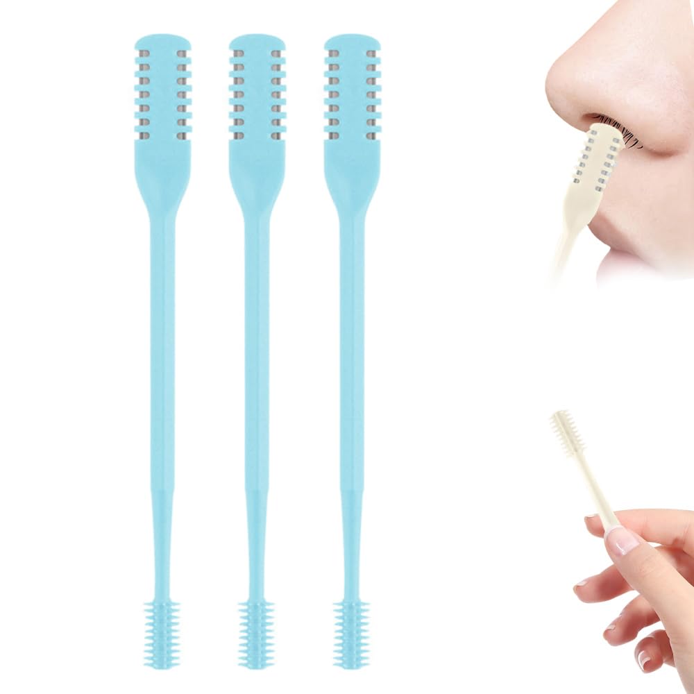 2025 Upgraded Nasal Hair Cutter 2-in-1 Professional Nostril Hair Remover Tool Sharp Safe Double Sided Knife 360 Rotating