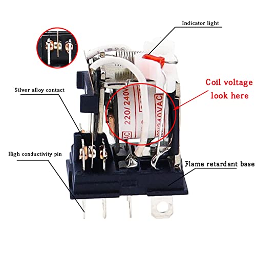 Mini relé electromagnético de 8 pines para reparar cuadros eléctricos 2