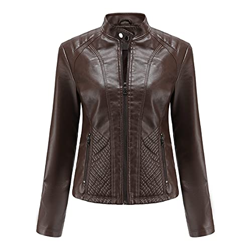 Blazer Damen Kunstlederjacken Damen Schwarz , Lederjacke Damen Lederjacke...