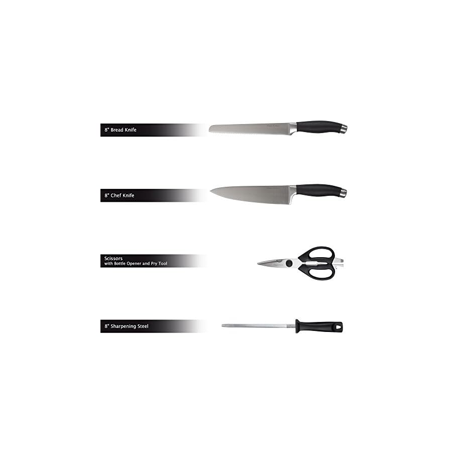 Professional-Quality-15-Piece-Stainless-Knife-Set-with-Shears-Sharpener-Chef-Bread-Santoku-Filet-Paring-Steak-Knives-and-Wood-Block-by-Classic-Cuisine Professional Quality 15 Piece Stainless Knife Set with Shears Sharpener Chef Bread Santoku Filet Paring Steak Knives and Wood Block by Classic Cuisine