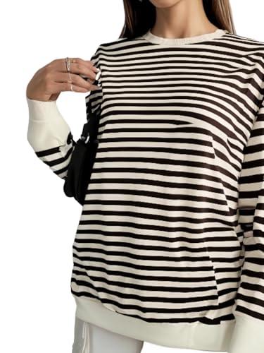 Image of MACK JONNEY Women Striped T-Shirt || T-Shirt for Women || Full Sleeve T Shirt || T-Shirt-MACK640527