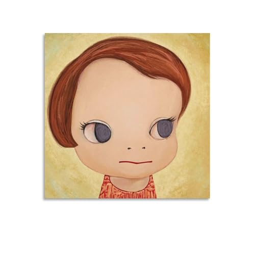 奈良美智「大きな目」かわいい漫画絵画アート装飾ポスター ポスター 装飾 絵 キャンバス 壁アート リビングルーム 寝室 印刷 アートパネル12x12inch(30x30cm)