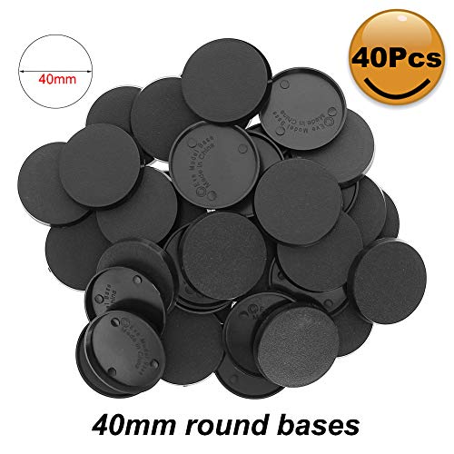 Eve model 40個40ミリ丸いプラスチックモデル台座 丸い台座 戦争ゲーム、テーブルゲーム、ミニゲームに使うことができます MB540-40-NJP