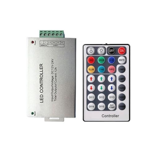 Contrôleur de coque en aluminium LED RGB avec télécommande 44 boutons et variateur de lumière