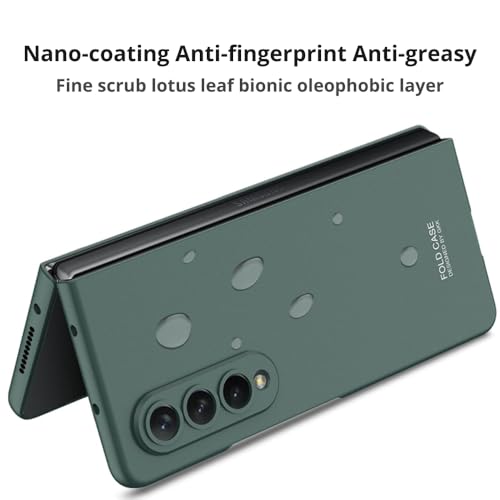 Image of TechTrendz Matte Case Compatible with Samsung Galaxy Z Fold 4 Hard PC Cover Full Body & Camera Lens Protection Cover for Galaxy Z fold 4 (Black)