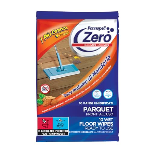 Paños limpiasuelos humidificados y toallitas higienizantes para la limpieza del hogar – cero higienizante suelos listos para usar en parqué, 30 x 40 – 10 paquetes