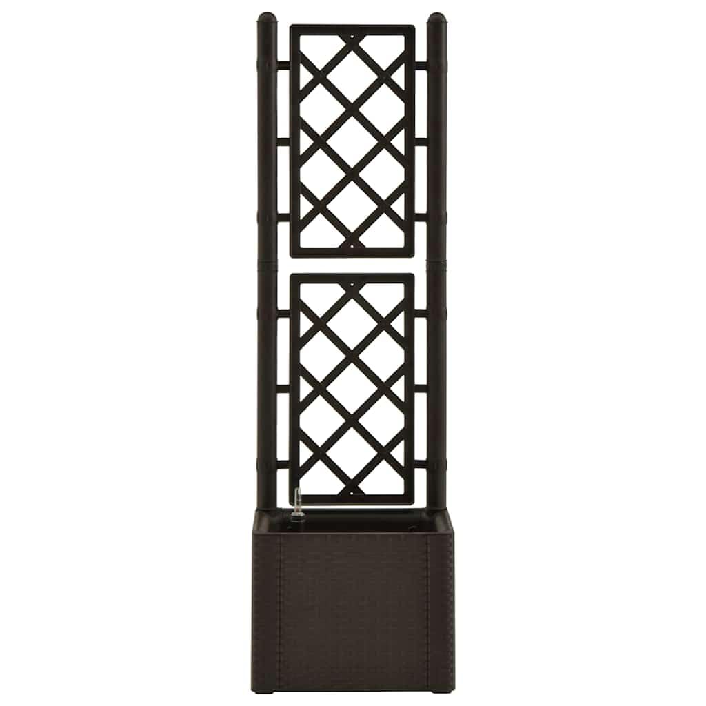 Jardinière Treillis Auto-Arrosante Moka 35L 43x43x142 cm