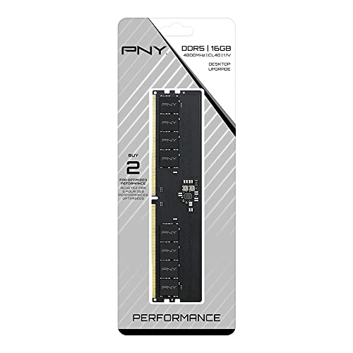 Image of PNY Performance 16GB DDR5 4800MHz (PC5-38400) CL40 1.1V Desktop (DIMM) Memory - MD16GSD54800-TB
