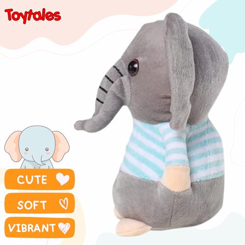 Image of TOYTALES Baby Elephant Plush Soft Toy | Cute Stuffed Animal for Kids, | Soft Toy Elephant for Boys & Girls | Home Decor 20cm (Assorted Colours)
