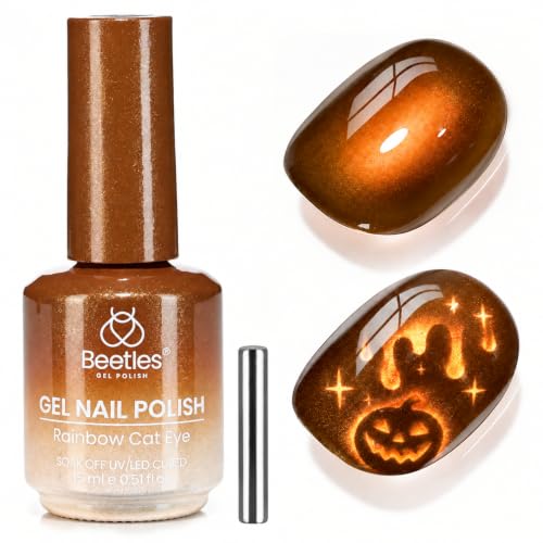 Beetles Brown Cat Eye Gel Nail Polish - Vintage Amber 15ML Fall Nail Gel