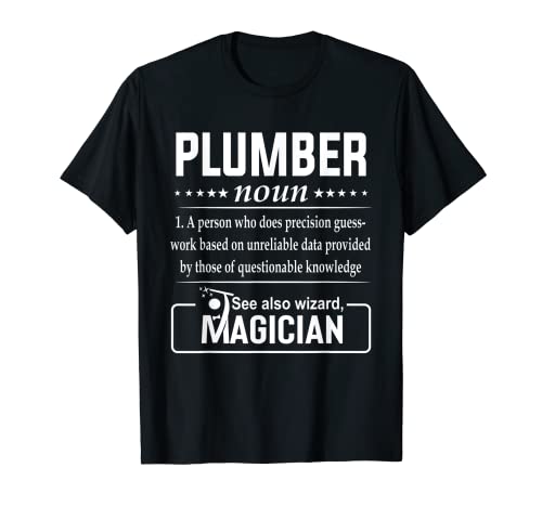 Plumber Definition Funny Gift Títulos de trabajo Camiseta