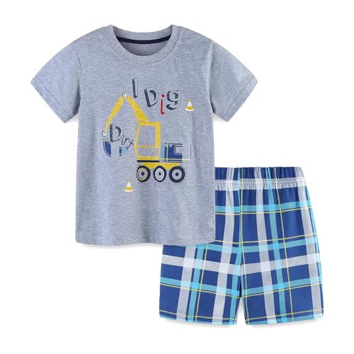 Image of AOSTA BETTY Toddler Boy Clothing Cotton Short Sleeve T Shirt and Short Playwear Outfit Size 2-7T